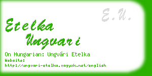 etelka ungvari business card